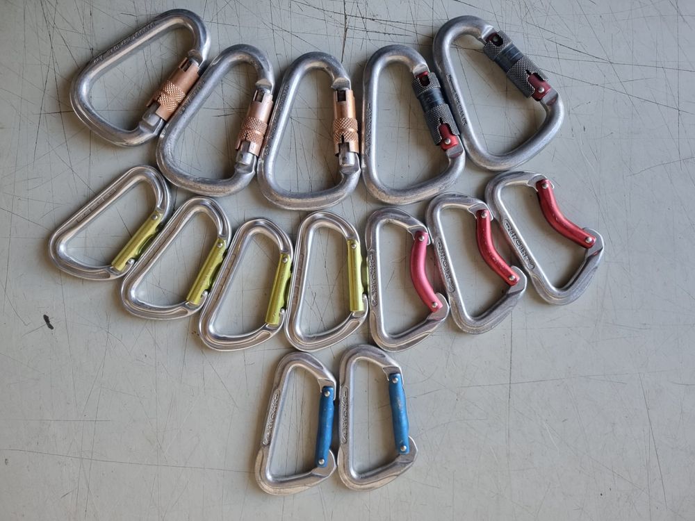 Karabinerhaken 16 Stück Bunt - 70mm Aluminium Mit 30kg Tragkraft