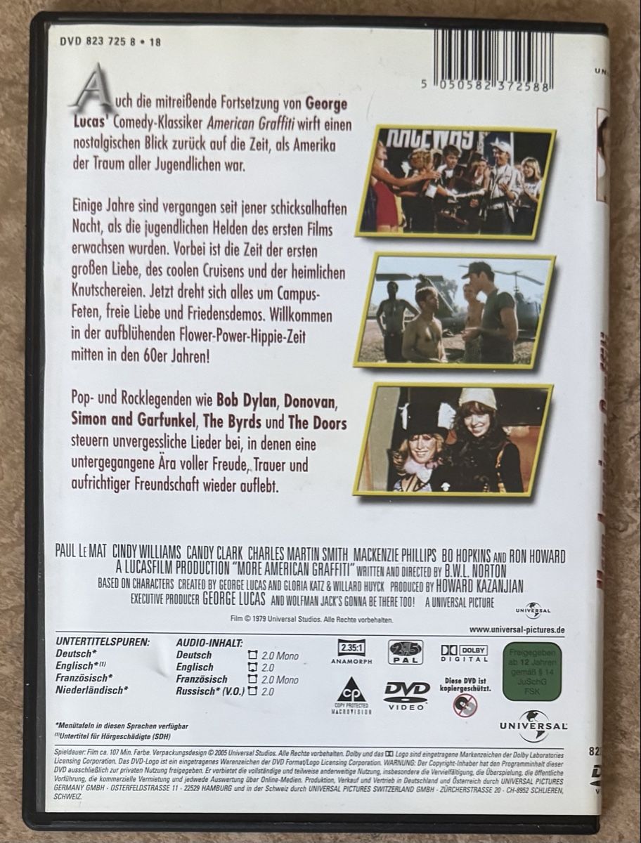Tutti i DVDs: MORE AMERICAN GRAFFITI  – Nuovo (secondo la descrizione) da Dietikon venduto da AndreaSch01 1
