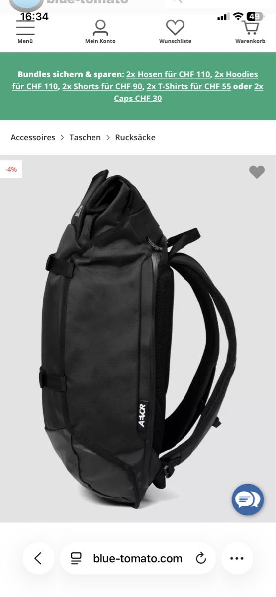 Aevor Zaini: Blue Tomato Aevor Rucksack wasserabweisend – Usato da Münchenstein venduto da sommerverkauf12 4