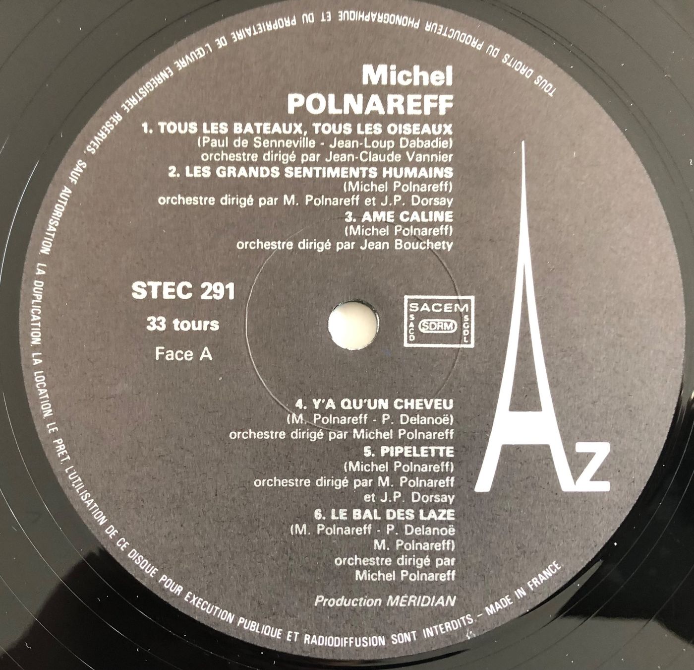 Vinyles: MICHEL POLNAREFF - MICHEL POLNAREFF – D'occasion à Poliez-Pittet par Newtown-Records 2