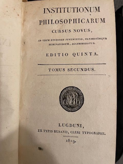 Libri: Institutiones Philosophicae – Usato da Zürich venduto da bri_pt8h 2