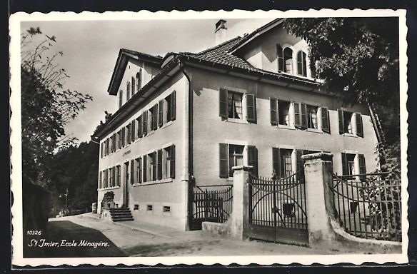 Cartoline postali: AK St. Imier, Ecole Ménagère – Usato da Berlin venduto da bartko-reher