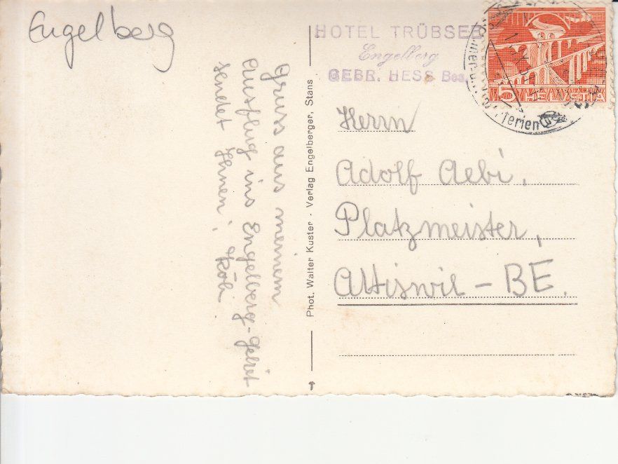 Ansichtskarten: Engelberg Schwebebahn 1951 – Gebraucht aus Bürglen TG von StampGraf 1