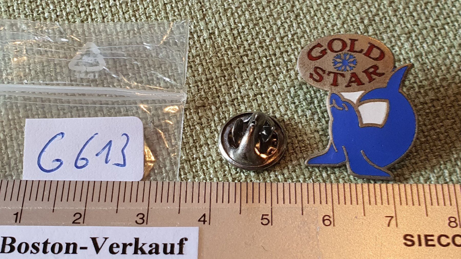 Spille & Fermagli: G613 - Pin Gold Star  Seelöwe – Usato da Reinach BL venduto da Boston-Verkauf 1