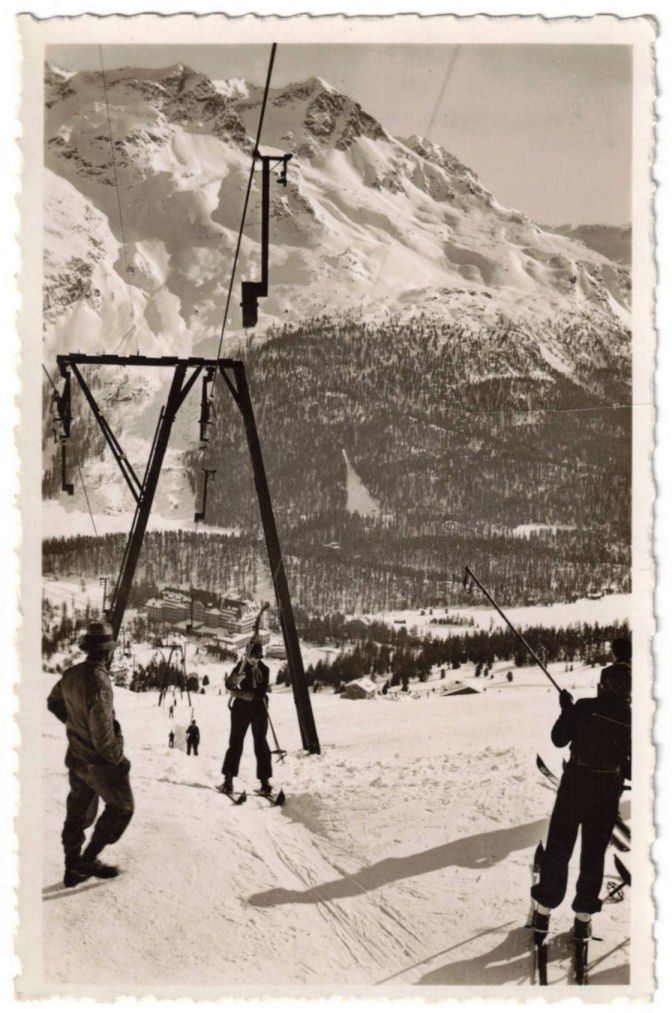 Cartoline postali: St. Moritz - Skilift Suvretta – Usato da Binningen venduto da Mountainrider
