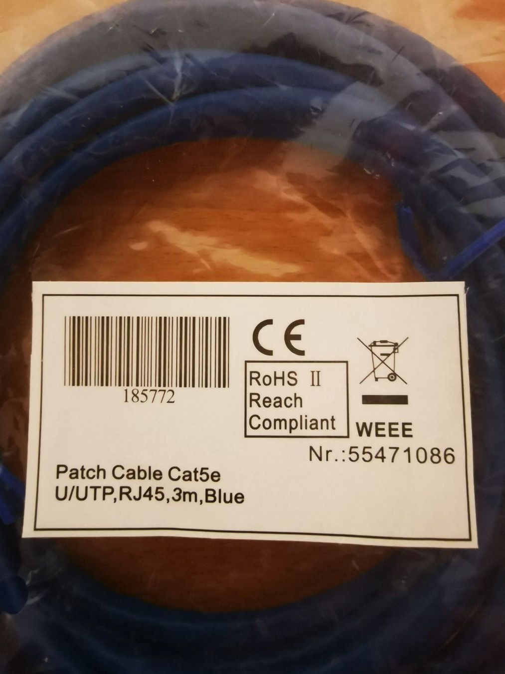 Câbles: Patchkabel Cat5e, 3m, Blau – Neuf avec emballage d'origine à Buchs ZH par Sutoris 1