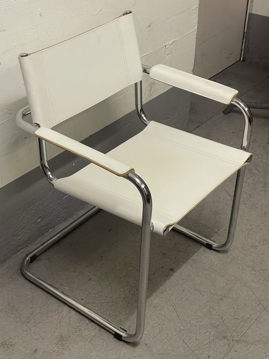 Stühle: Vintage freischwingerstuhl weiss – Gebraucht aus Zürich von Vintage-1993 5
