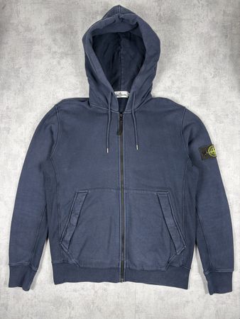 Stone Island Sweat Capuche Zippé Bleu Marine - XL