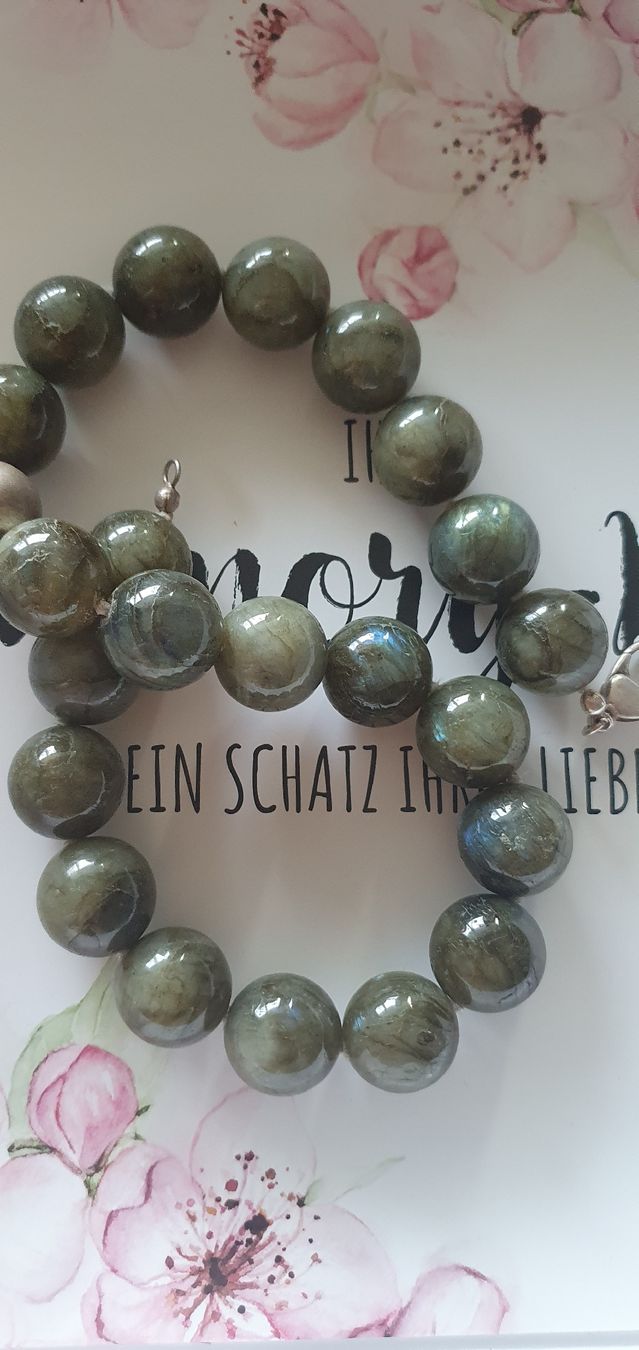 Catenine: Gross und Elegant Labradorit Kette mit Silber – Usato da Benglen venduto da Meercat3 3