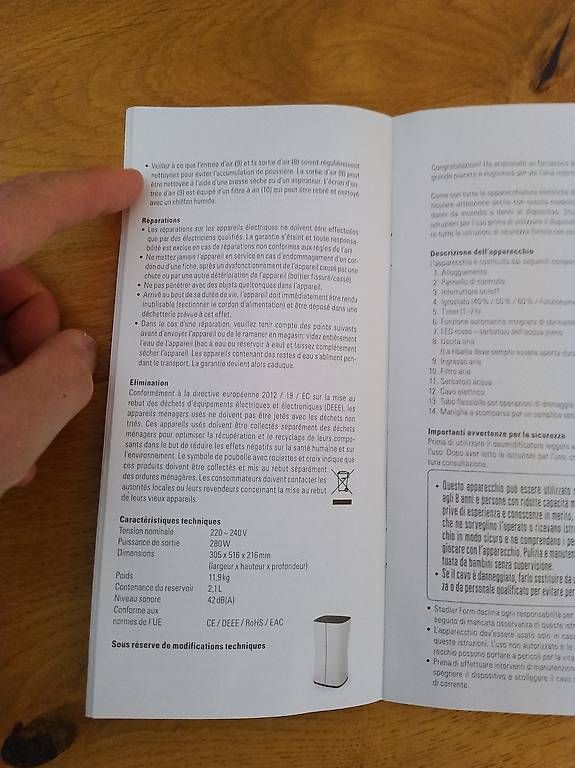 Luftentfeuchter: déshumidificateur Théo 2,1 litres, 42 dB – Gebraucht aus Gimel von ana_g89j 3