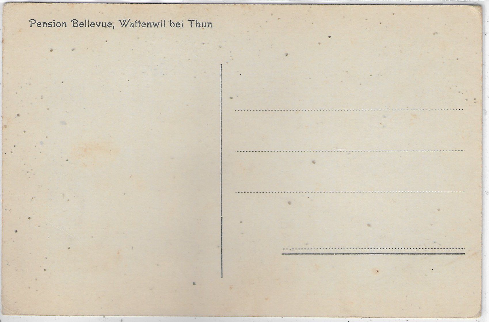 Cartoline postali: Pension Bellevue - Wattenwil bei Thun – Usato da Ettingen venduto da Kartenplanet 1