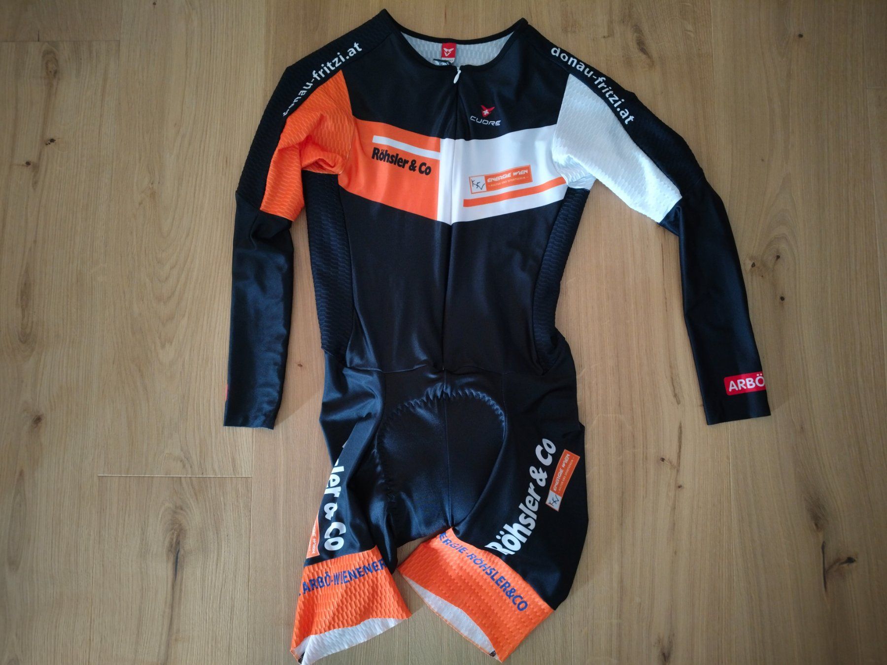 Canottiere & Pantaloni: Cuore Team Zeitfahranzug Skinsuit Rennanzug – Usato da Triesen venduto da biketunerle 1