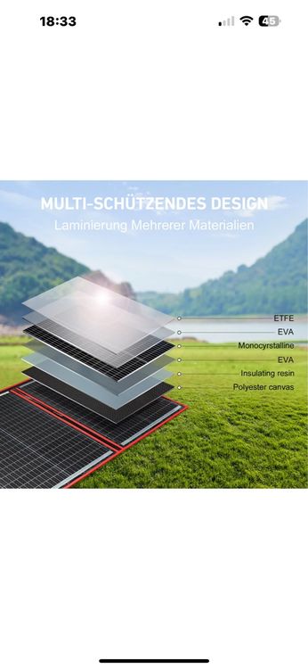 Dispositivi a energia solare: Faltbares Solarpanel, ideal fürs Camping! Neuwertig! – Nuovo e nell'imballaggio originale da Basel venduto da saly06 4