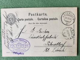 Heimatdokument 1893 zum Gasthaus Steinbock in Leissigen