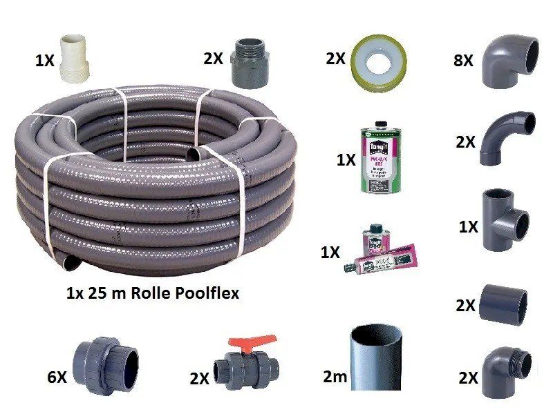 Piscine: Verrohrung Set 50mm – Nuovo e nell'imballaggio originale da Bottighofen venduto da zaap