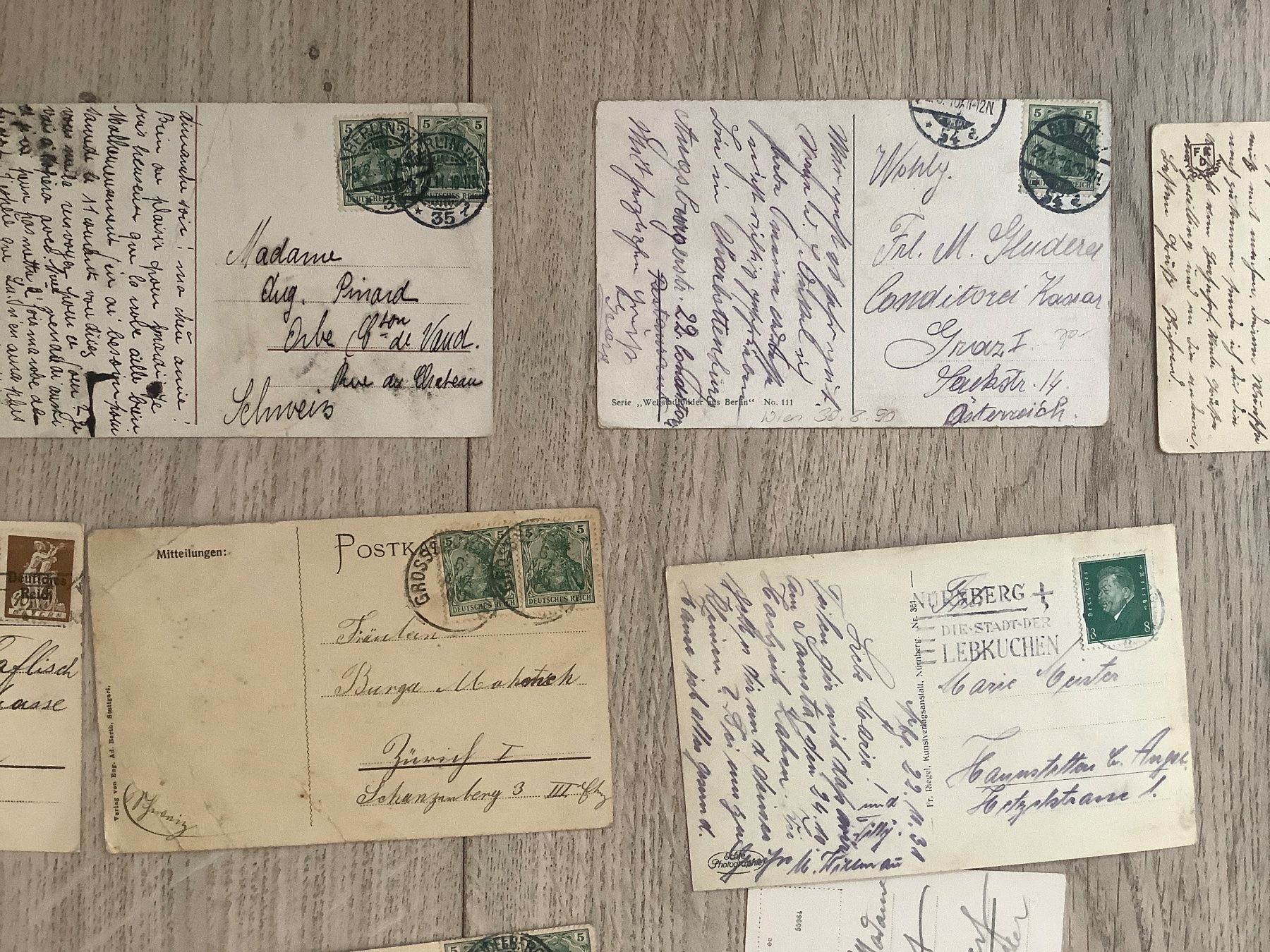 Cartoline postali: 19 gelaufene Ansichtskarten Deutschland 1899 - 1947 – Usato da St. Gallen venduto da herbrig2 5
