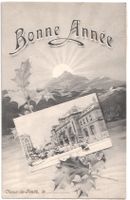 Bonne année de LA CHAUX-DE-FONDS: gare 1913