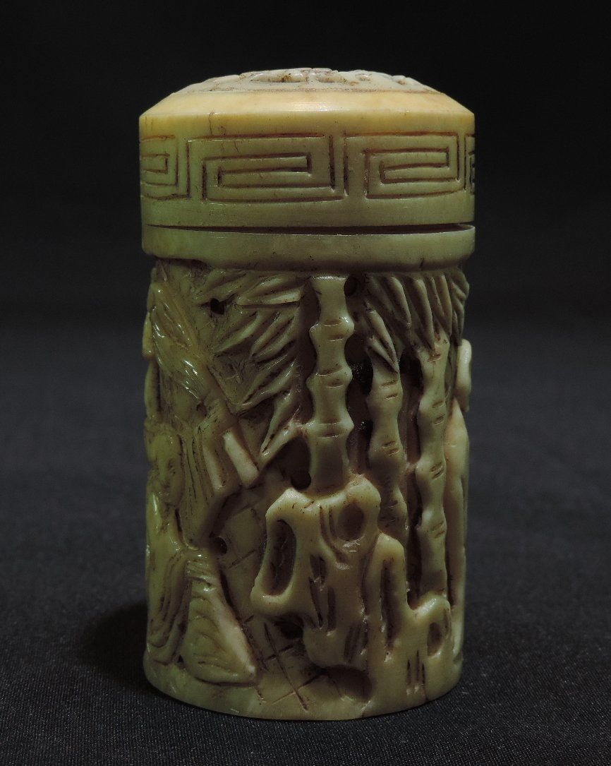 Figurines: chinesischer Grillenkäfig, Schnitzerei mit Deckel – D'occasion à Duggingen par roterbambus 2