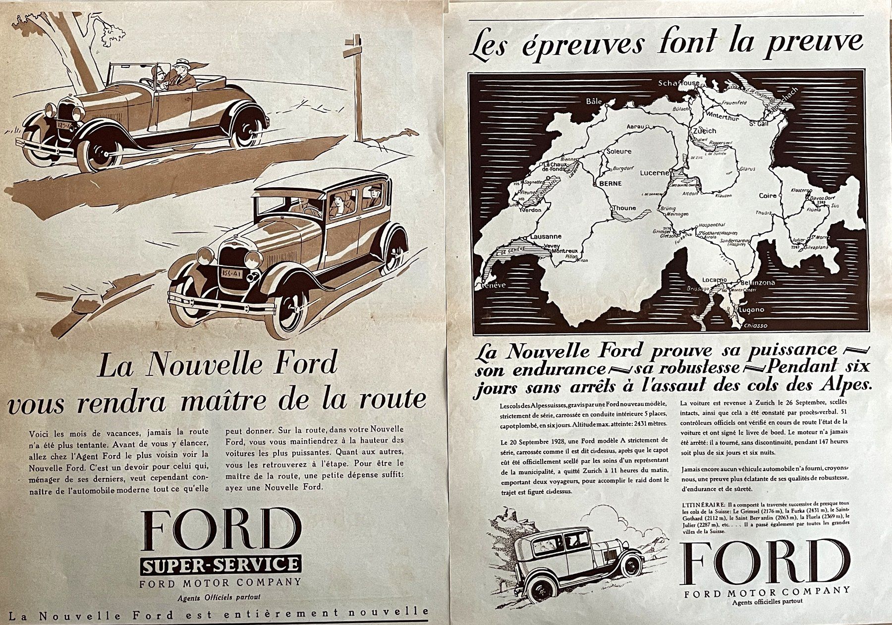 Foto & Immagini: Ford - 4 Alte Werbungen / Anciennes publicités 1929/33 – Usato da Savagnier venduto da Ne2065 3
