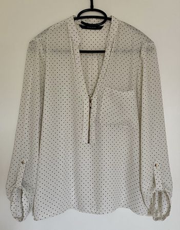 Chemisier blanc à pois - Zara - taille S