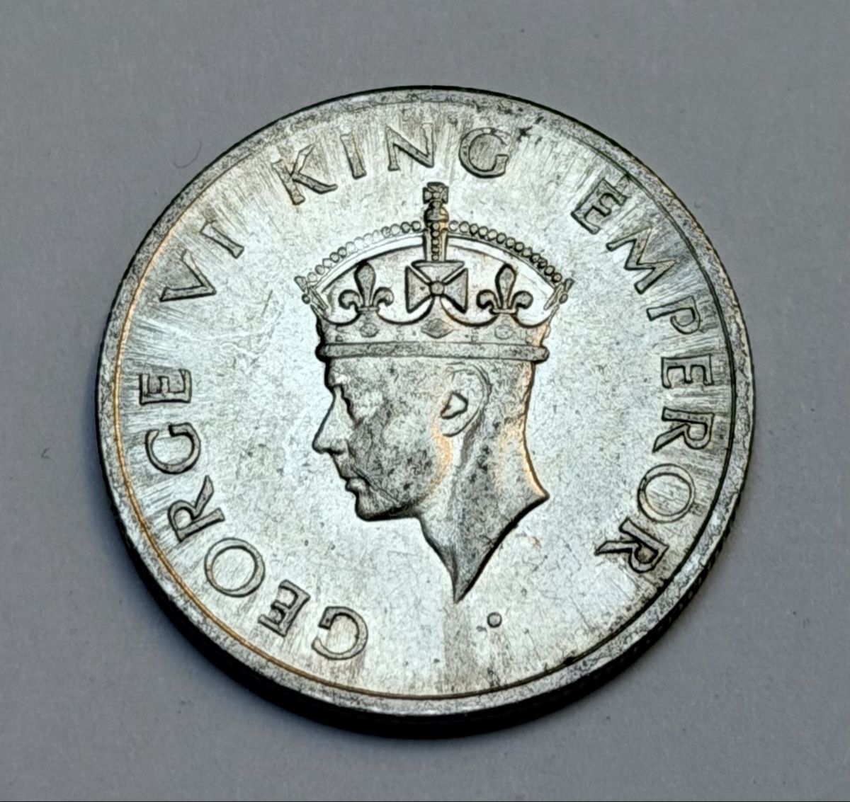 Alle Münzen: Inde Pièce 1/2 Rupee George VI 1946 , 5.85g – Gebraucht aus La Tour-de-Trème von Ahamaya 1
