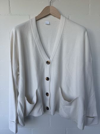 Hugo Boss Strickjacke Ecru Gr. L