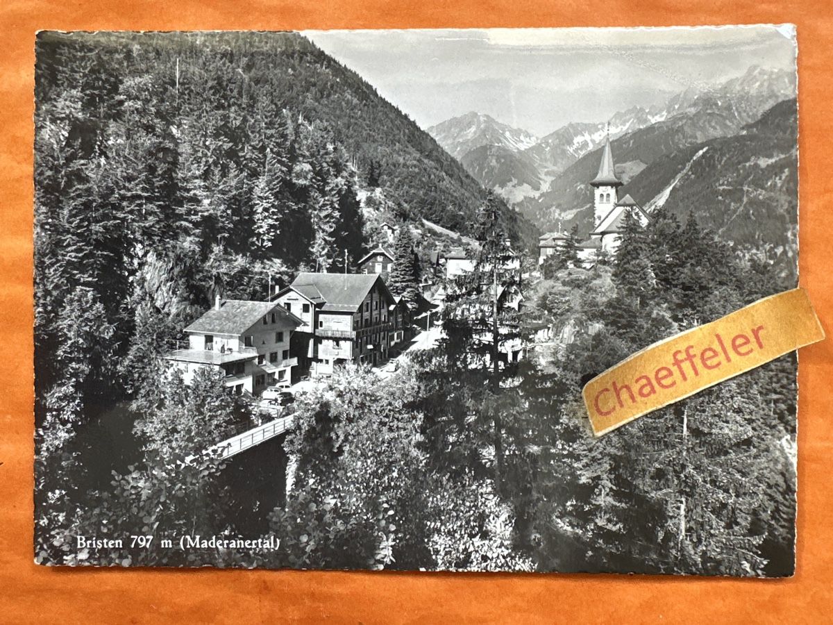 Cartoline postali: Alte Ansichtskarte Bristen, Maderanertal – Usato da Zürich venduto da Chaeffeler