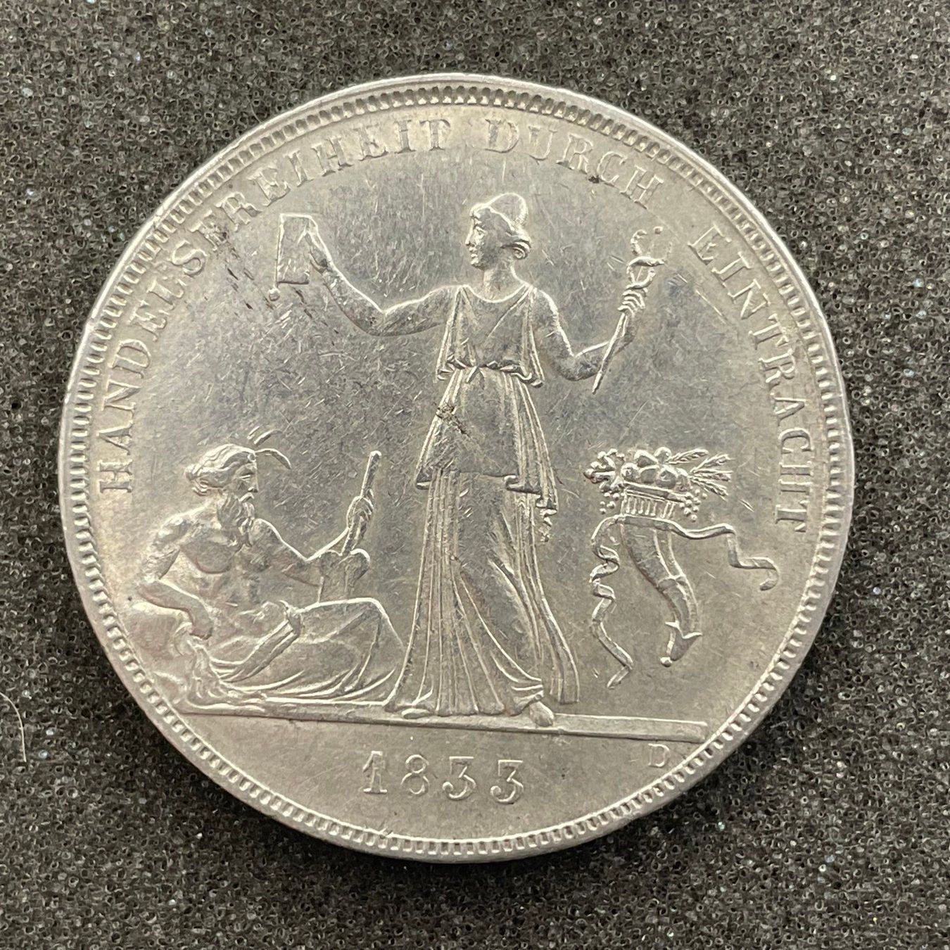 Tutti le monete: Taler Deutschalnd Württemberg 1833 D – Usato da Reitnau venduto da tb-muenzen 1