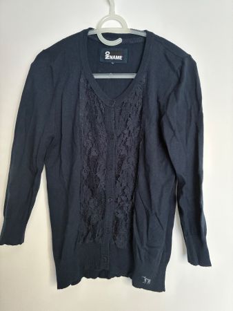 Damen Cardigan No Name dunkelblau mit Spitze gebraucht