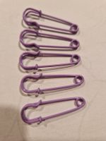 5 Sicherheitsnadeln, violett, Sicherheitsnadel,