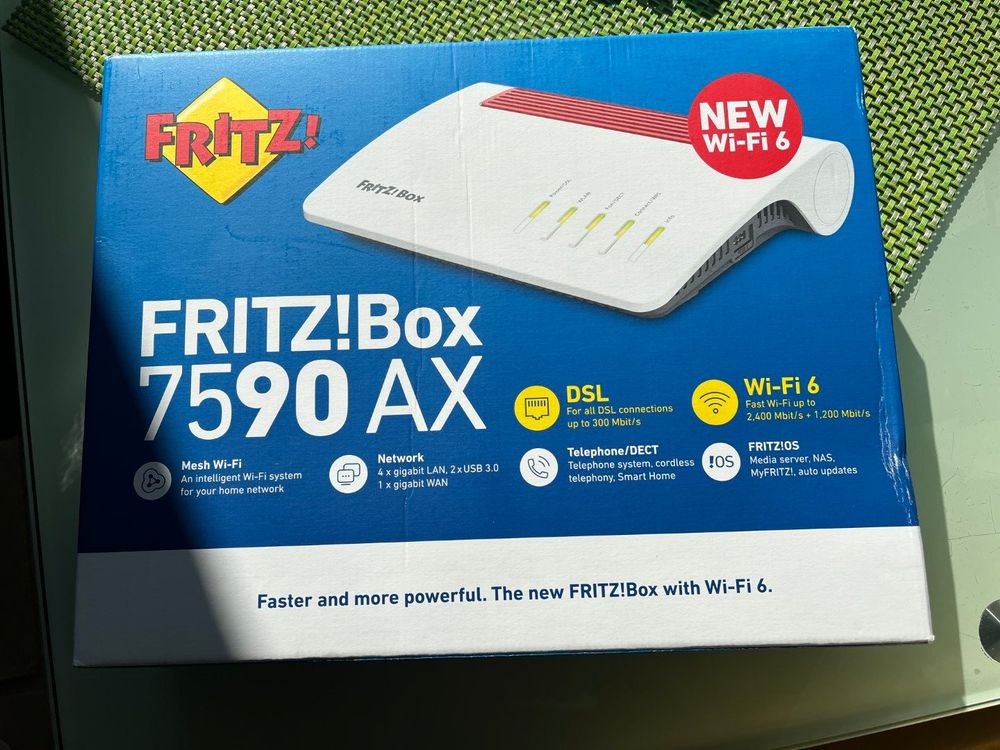 NEU WLAN Router AVM Fritz!Box 7590AX mit WiFi6 (Neu und ...