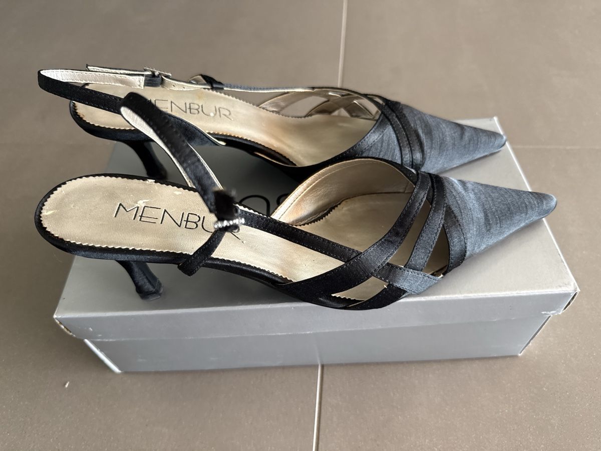 Scarpe da donna: Menbur Slingback Heels Black Size 39 – Nuovo (secondo la descrizione) da Zürich venduto da nad_s27g 1