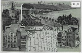 Gruss aus Zug - Nacht-Litho