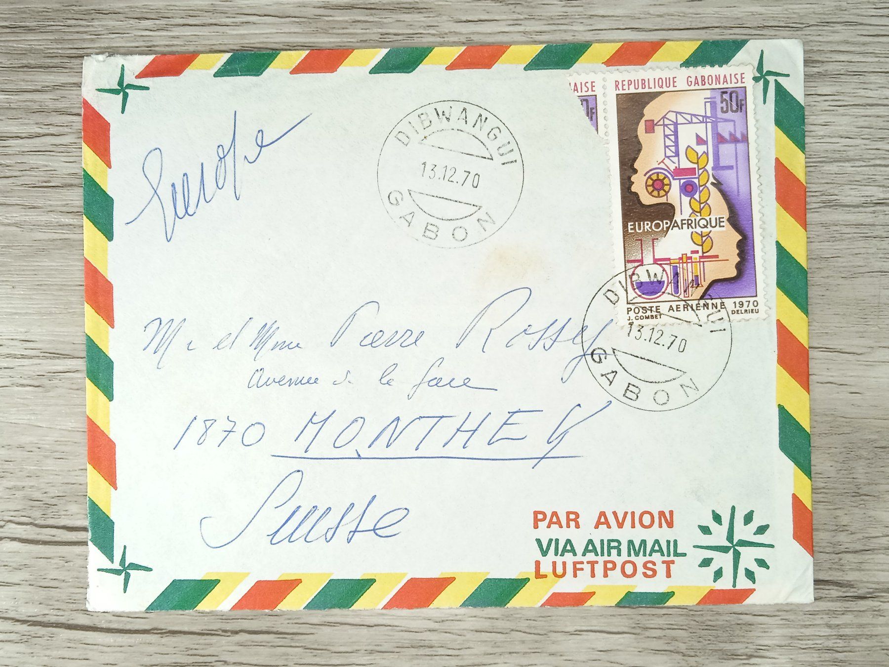 Tutti i francobolli: TR05 Enveloppe + Timbre Gabon 1970 – Usato da Cousset venduto da Patrick_Collections
