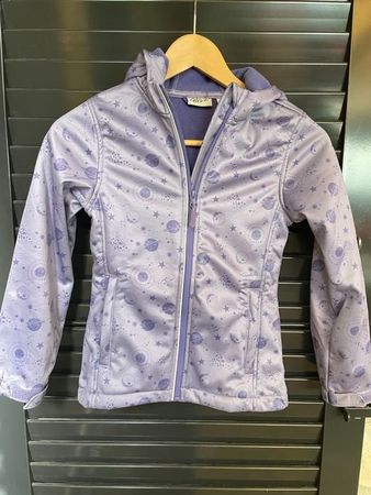 Mädchen Softshelljacke mit Planeten 134 (Innen Fleece) Lila