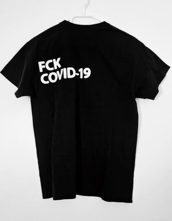 T-Shirt Slogan "FCK COVID-19" – Taglia M Uomo (Nuova)