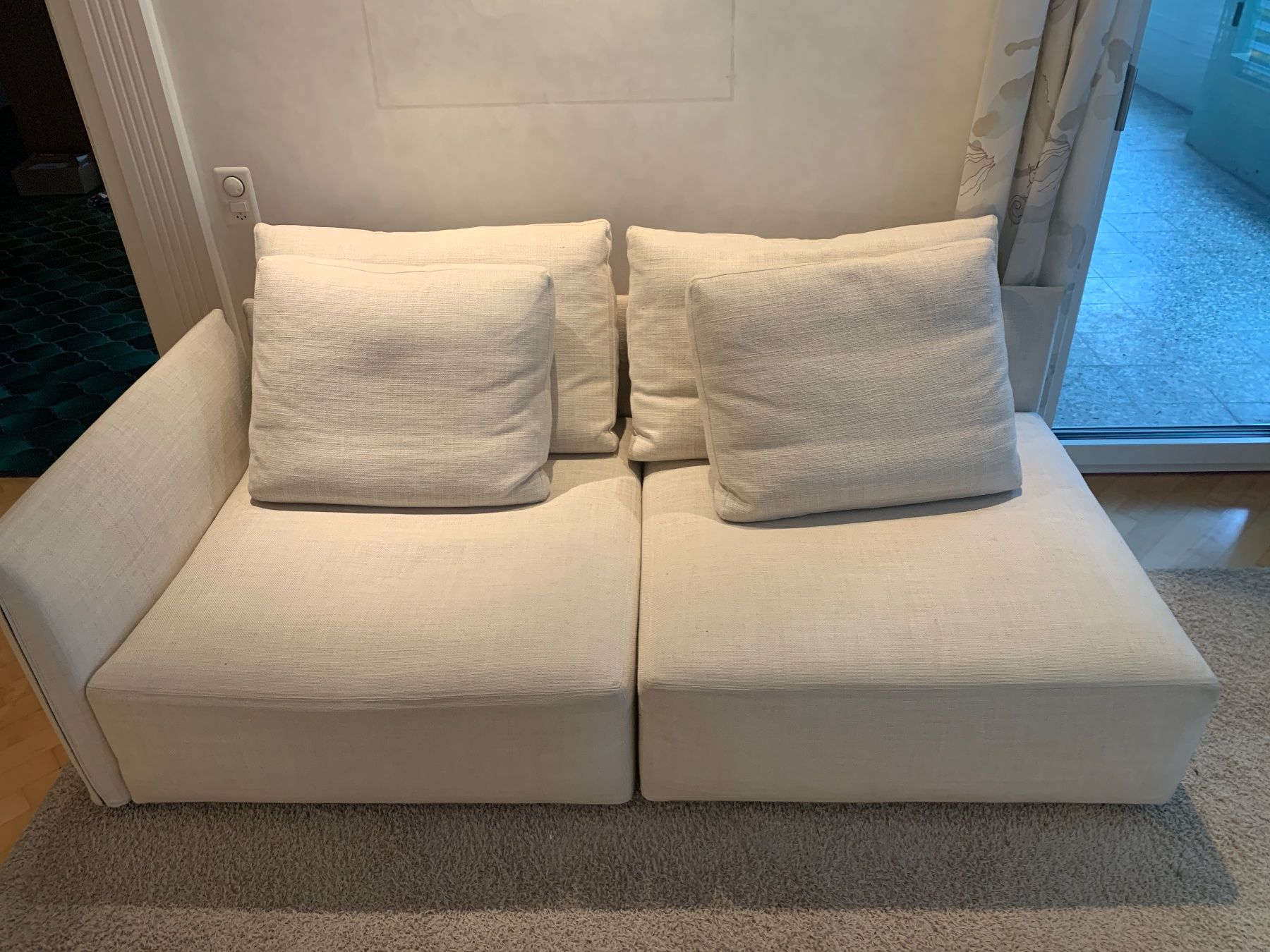 Sofas: Modulares Sofa in hellbeigem Stoff – Gebraucht aus Lachen SZ von CHM17 2