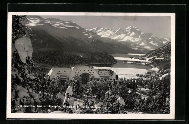Cartoline postali: St. Moritz, Suvretta-Haus mit Campfer, S – Usato da Berlin venduto da bartko-reher