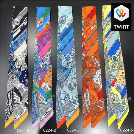 Foulard d'étésac slim bandeau pour cheveux Foulard en soie