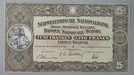 5 Fr. 22.Februar 1951 - fast UNZ, keine sichtbaren Falten.