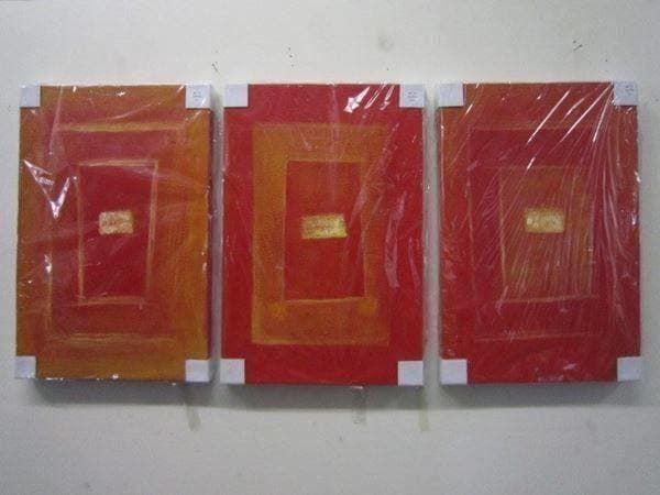 Dipinti: X418 Acrylgemälde 3 tlg. Handbemalt – Nuovo e nell'imballaggio originale da Necker venduto da liq24 1