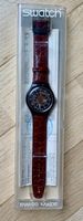 Swatch Automatik Black Circles SAB102, Vintage mit Lederarmb