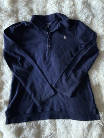 Polo Ralph Lauren Manches Longues, Bleu Marine