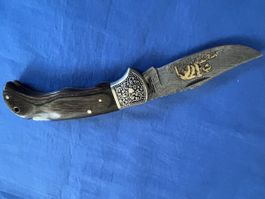 Herbertz Messer mit Damastklinge mit Bären-Motiv