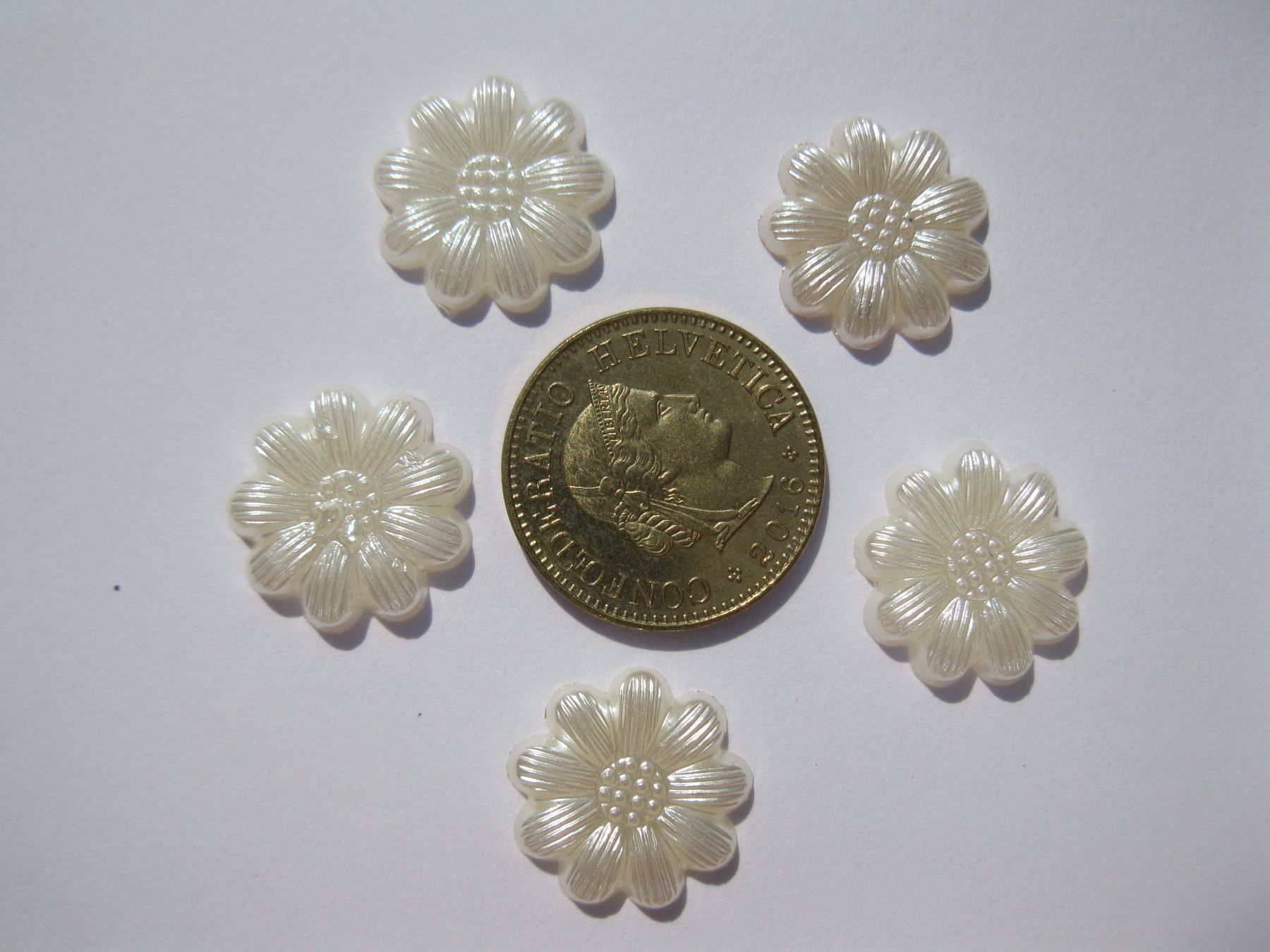 Tutte le decorazioni: 20 Relief - Blumen 13mm – Nuovo e nell'imballaggio originale da St. Margarethen TG venduto da LuanaKa 1