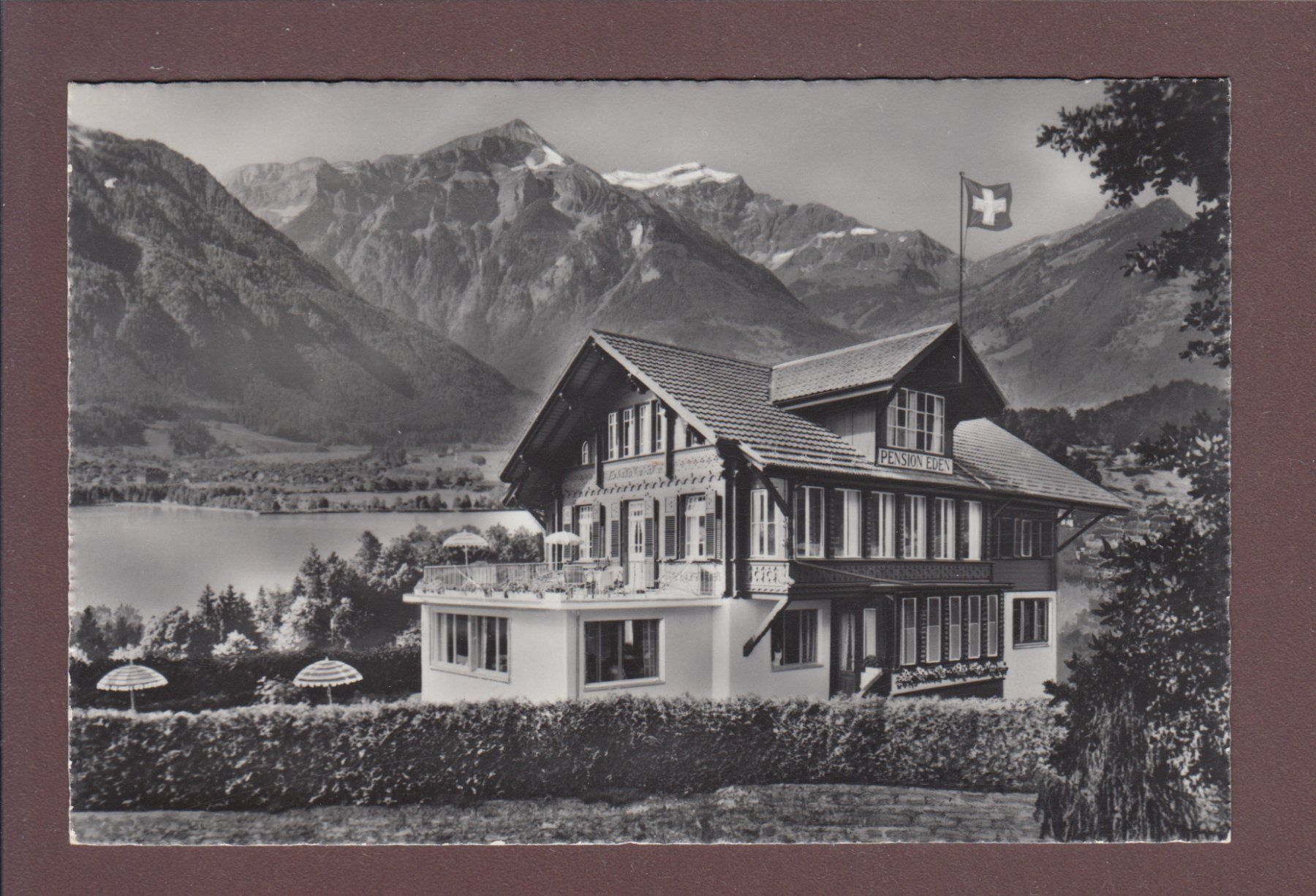 Cartoline postali: RINGGENBERG - Pension Eden - 1962 – Usato da Pully venduto da nicecards