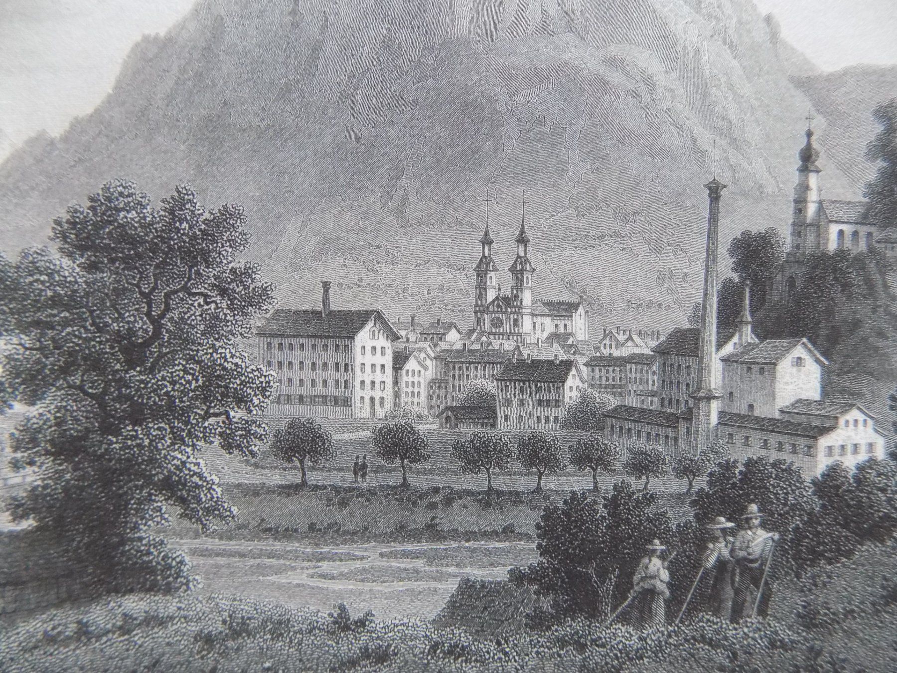 Stiche: Glarus Stahlstich von Rohbock – Gebraucht aus Risch von Antikfee 4