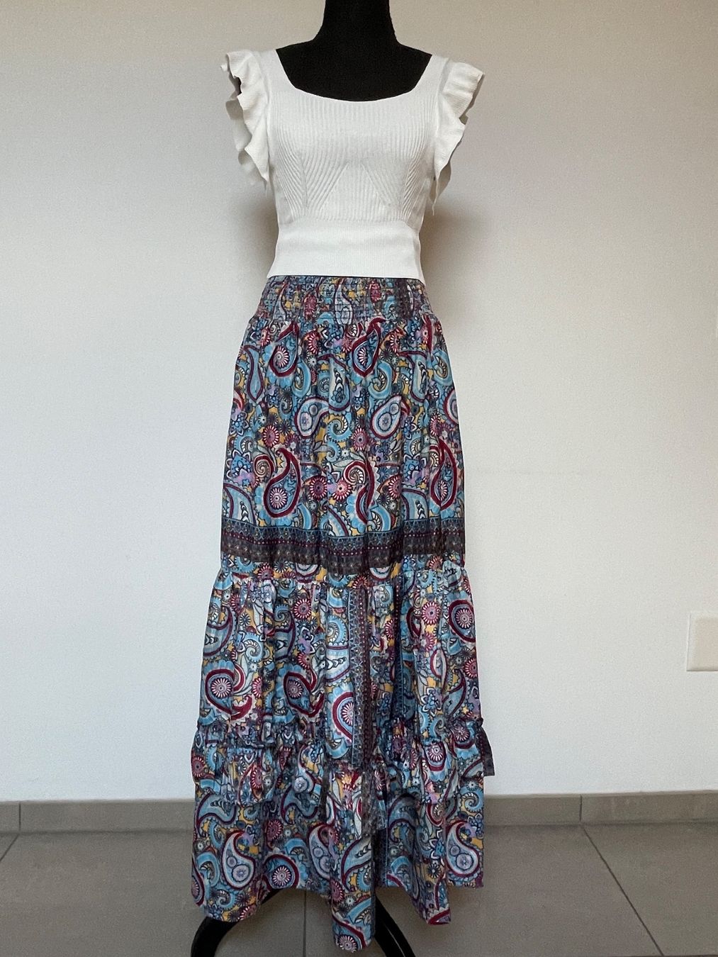 Röcke: Boho Maxi Stufenrock aus Seide – Neu (gemäss Beschreibung) aus Sigriswil von ck56 1