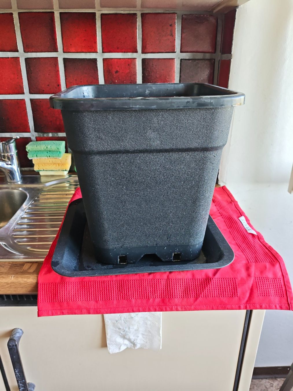 Vasi per fiori: Quadratischer Kunststoff-Pflanztopf 30cm – Usato da Dübendorf venduto da tho_v2cs 1