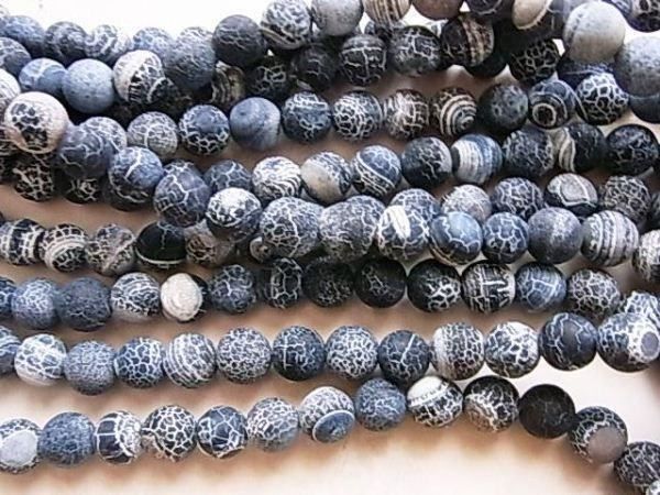 Pietre preziose: Achat weathering schwarz 10mm 1 Strang – Nuovo (secondo la descrizione) da Alpnachstad venduto da perlengaby